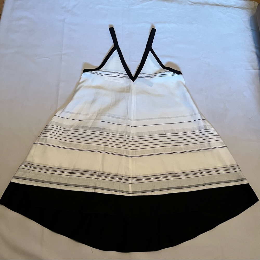 Proenza Schouler Sheer Stripped Cover Up Sundress In Black & White Size XS/Small - Picture 2 of 14
